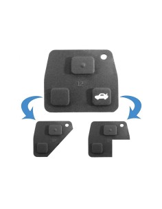 Gommino 3 Tasti Ricambio per Chiave Telecomando Auto Lexus Toyota Yaris Rav4 Corolla