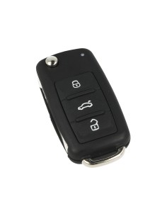 Guscio Chiave Telecomando 3 Tasti Con Lama HU66 Batteria Su Circuito Senza Transponder Per VW Polo Golf Passat Touran Seat