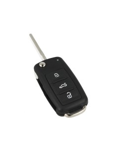 Guscio Chiave Telecomando 3 Tasti Con Lama HU66 Batteria Su Circuito Senza Transponder Per VW Polo Golf Passat Touran Seat 2