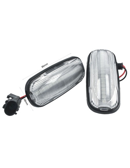Kit Freccia Laterale a Led Side Marker Dinamica Lente Trasparente Land Rover Discovery 2 Defender Freelander 1 OEM XGB000030L