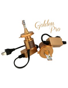Kit Full Led Canbus Golden Pro H4 25W 12V 4000 lm Super Slim Facile Da Installare Raffredamento Ventola