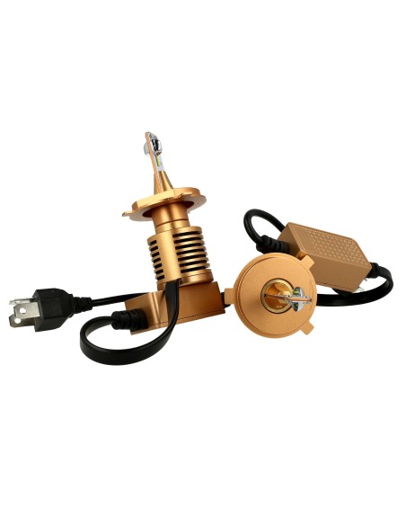 Kit Full Led Canbus Golden Pro H4 25W 12V 4000 lm Super Slim Facile Da Installare Raffredamento Ventola