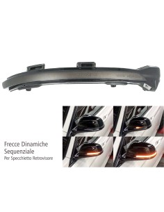 Kit Freccia Specchietto Retrovisore Led VW Golf 7 E-Golf Sportsvan Touran Lente Fume Arancione Dinamico Sequenziale