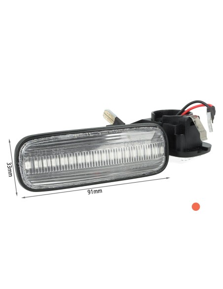 Kit Freccia Laterale a Led Side Marker Dinamica Lente Trasparente Honda Civic Ballade Hatchback Sedan 1995-1999