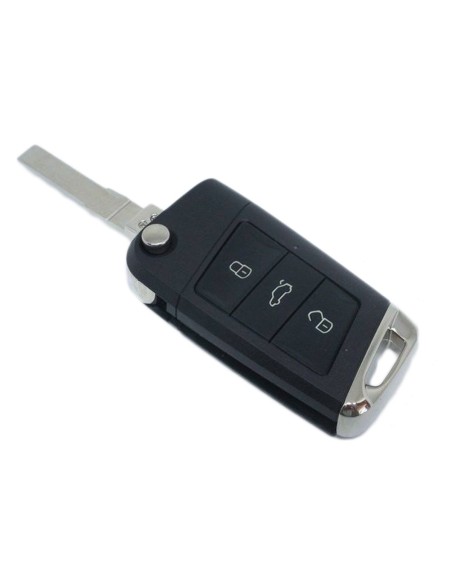 Guscio Chiave Telecomando 3 Tasti Con Lama HU66 Batteria Su Circuito Senza Transponder Per VW Golf 7 New Polo dopo 2017