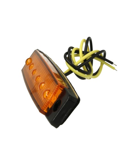 10 Pezzi Fanali Laterali Led 24V 12V Colore Arancione Per Luce Ingombro Cortesia Targa Cupola Cappa Camion Rimorchio Caravan Fur