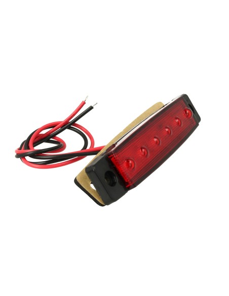 10 Pezzi Fanali Laterali Led 24V 12V Colore Rosso Per Luce Ingombro Cortesia Targa Cupola Cappa Camion Rimorchio Caravan Furgone