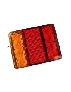 Kit Fanali Led Posteriori 24V 12V Con Luci Posizioni Stop Frecce 3 In 1 Per Camion Rimorchio Caravan Furgone 2