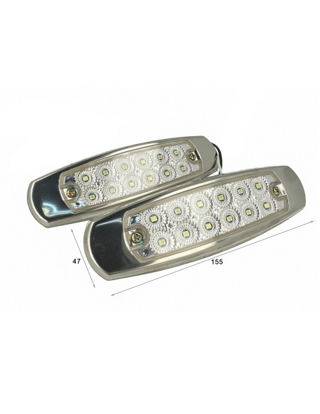 Kit Luci Fanali Bianco Freddo 24V 12V Luci Ingombro Cortesia Targa Cupola Cappa Del Camion Bus Barca Furgone