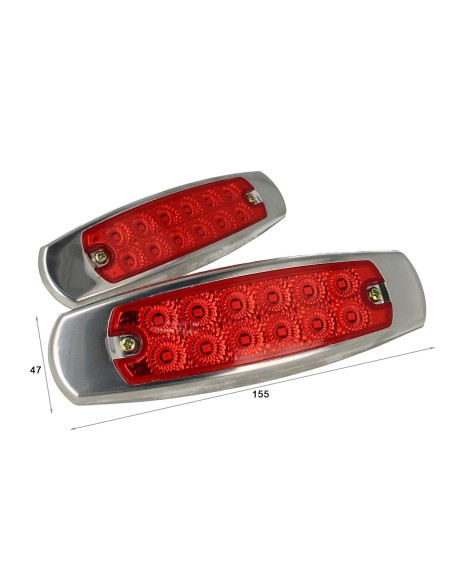 Kit Luci Fanali Rosso 24V 12V Luci Ingombro Cortesia Targa Cupola Cappa Del Camion Bus Barca Furgone