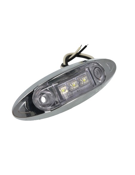 10 Pezzi Fanali Laterali Led 24V 12V Bianco Freddo Per Luci Ingombro Cortesia Targa Cupola Cappa Camper Trattore Autocarro Barca