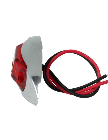 10 Pezzi Fanali Laterali Led 24V 12V Colore Rosso Per Luci Ingombro Cortesia Targa Cupola Cappa Camper Trattore Autocarro Barca