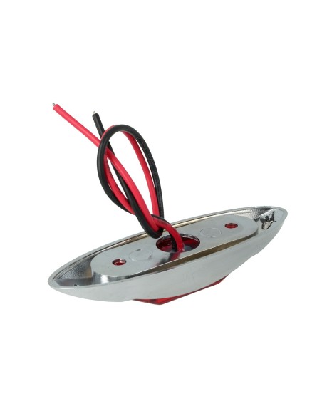 10 Pezzi Fanali Laterali Led 24V 12V Colore Rosso Per Luci Ingombro Cortesia Targa Cupola Cappa Camper Trattore Autocarro Barca