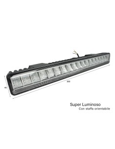 Barra Fanale Led Driving Light Slim Con Luci Diurne 54W 380mm 9V-32V IP67 Per Fuoristrada Jeep SUV Camper