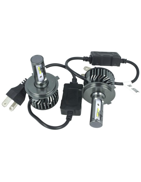 Kit Full Led Cob H4 26W Reale Bi-Led 12V Con Ventola Raffrenddamento Silenziosa Attacco Regolabile 2200 Lumen