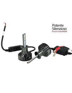 Kit Full Led Cob H1 26W Reale 12V Con Ventola Raffrenddamento Silenziosa Attacco Regolabile 2200 Lumen