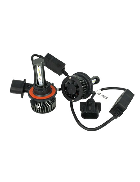 Kit Full Led Cob H13 26W Reale 12V Con Ventola Raffrenddamento Silenziosa Attacco Regolabile 2200 Lumen