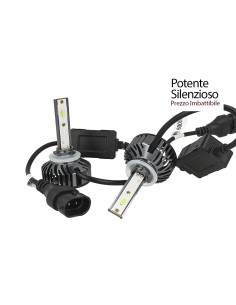 Kit Full Led Cob H27 880 PG13 881 PGJ13 26W Reale 12V Con Ventola Raffrenddamento Silenziosa Attacco Regolabile 2200 Lumen