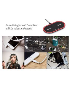 Caricatore Wireless a Pad Dual Charging 5W+5W Colore Rosso e Nero SKU-7740 2
