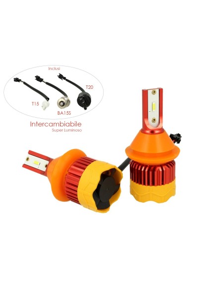 Kit Full Led Canbus BA15S T20 T15 Per Luce Diurne Retromarcia Stop Posizione Posteriore 12V 30W Super Luminoso