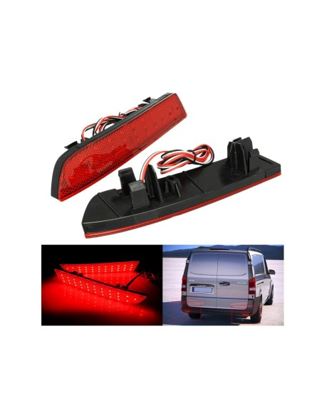 Kit 2 Fanali Posteriori A Led Rosso Per Mercedes Benz Vito Box W447 OEM A4478260140 Sostituzione Riflettore Catarifrangente Orig
