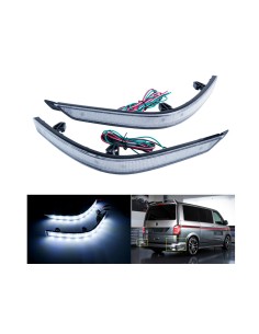 Kit 2 Fanali Posteriori A Led Trasparente Con Luce Rosso Bianco Per VW Multivan T5 Caravelle Transporter T6 OEM 7E0945105D