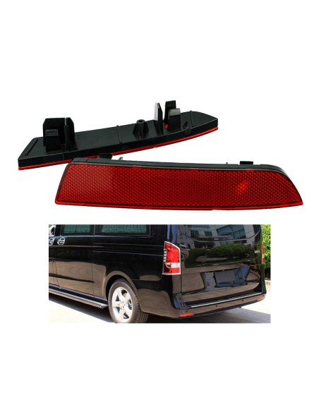 Kit 2 Fanali Posteriori Catarifrangente Rosso Riflettore Per Mercedes Benz Vito Box W447 OEM A4478260140