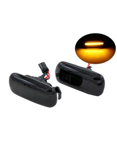 Kit Freccia Laterale a Led Side Marker Lente Nero Fume Luce Arancione Per Audi A3 S3 A4 S4 B6 B7 B8 A6 8N0949127A