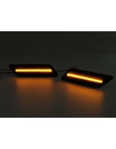 Kit Freccia Laterale a Led Side Marker Lente Nero Fume Luce Arancione Per BMW Serie 3 F30 320 328 330 340 335 2