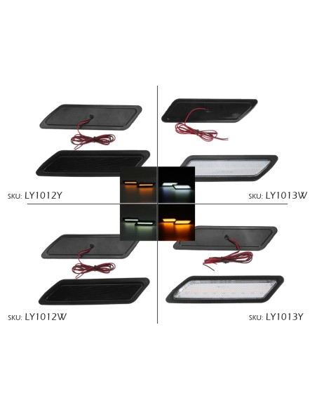 Kit Freccia Laterale a Led Side Marker Lente Nero Fume Luce Arancione Per BMW Serie 3 F30 320 328 330 340 335