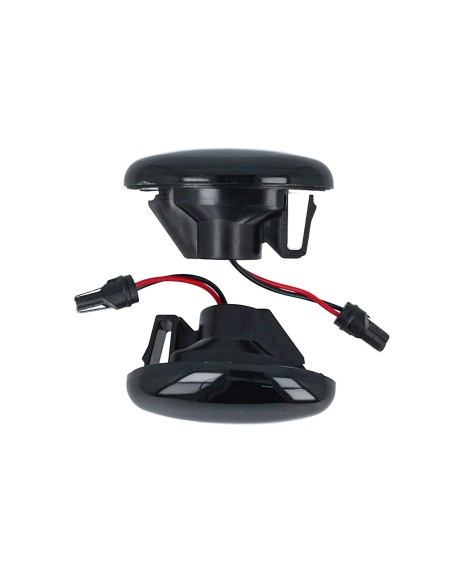 Kit Freccia Laterale a Led Side Marker Lente Nero Fume Luce Arancione Per Mercedes Benz Viano Vito W639 Classe A W168