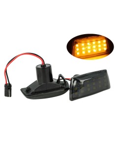 Kit Freccia Laterale a Led Side Marker Lente Nero Fume Luce Arancione Per Opel Adam Astra H J D Insignia Meriva B Zafira