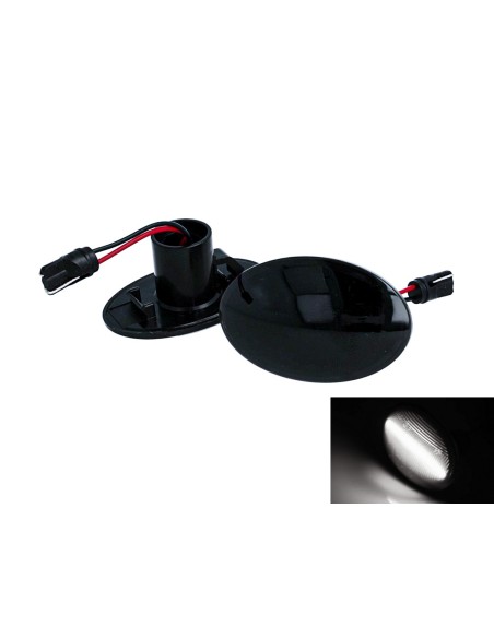 Kit Freccia Laterale a Led Side Marker Lente Nero Fume Luce Bianco Per Ford Fiesta KA Transit Tourneo OEM 96VT13K354AA