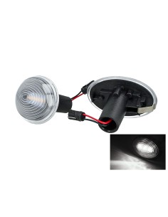 Kit Freccia Laterale a Led Side Marker Lente Trasparente Luce Bianco Per Mini R56 R57 R58 R59 2007-2013