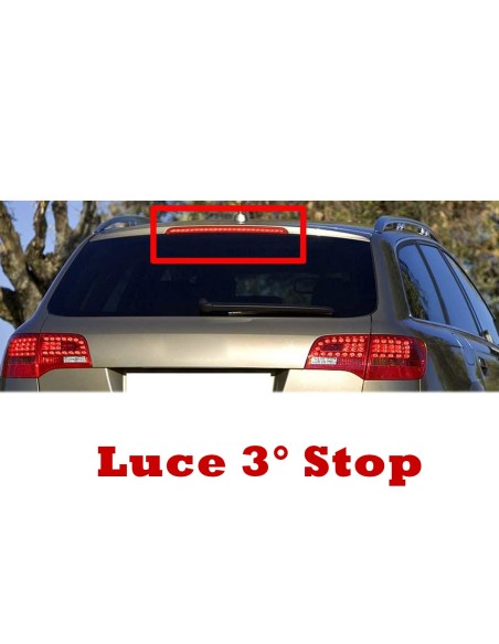 Kit Luce Terzo Stop a Led Singolo Rosso Per Audi A6 Avant S6 C6 2005-2011 OEM 4F9945097