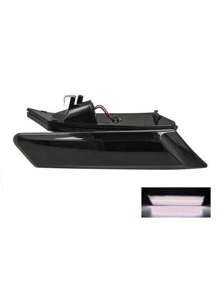 Kit Freccia Laterale a Led Side Marker Lente Nero Fume Luce Bianco Per Porsche 911 997 987 Carrera Boxster Cayman OEM 9976310380
