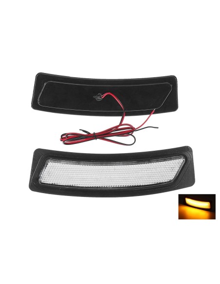 Kit Freccia Laterale a Led Side Marker Lente Trasparente Luce Arancione Per BMW Serie 3 F30 OEM 63147847205 63147847206