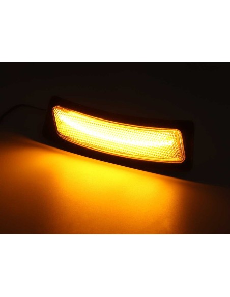 Kit Freccia Laterale a Led Side Marker Lente Trasparente Luce Arancione Per BMW Serie 3 F30 OEM 63147847205 63147847206