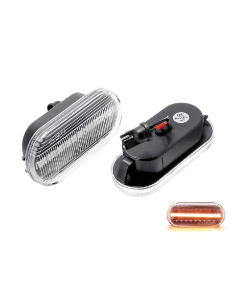 Kit Freccia Laterale a Led Side Marker Lente Trasparente Luce Arancione Per VW Golf 3 4 Passat Polo Sharan Seat Ibiza Skoda Octa