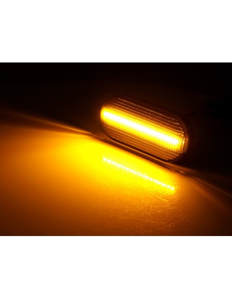 Kit Freccia Laterale a Led Side Marker Lente Trasparente Luce Arancione Per VW Golf 3 4 Passat Polo Sharan Seat Ibiza Skoda Octa