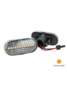 Kit Freccia Laterale a Led Side Marker Lente Trasparente Luce Arancione Per Opel Vivaro Movano Nissan Interstar X70 OEM 77010475