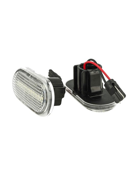 Kit Freccia Laterale a Led Side Marker Lente Trasparente Luce Bianco Per Opel Vivaro Movano Nissan Interstar X70 OEM 7701047517 