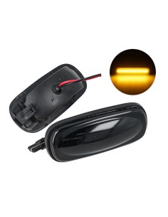 Kit Freccia Laterale a Led Side Marker Lente Nero Fume Luce Arancione Per Land Rover Discovery 2 Freelander 1 XGB100310L