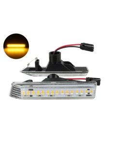 Kit Freccia Laterale a Led Side Marker Lente Trasparente Luce Arancione Per BMW E36 M3 X5 E53 OEM 344-1405