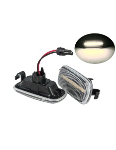 Kit Freccia Laterale a Led Side Marker Lente Trasparente Luce Bianco Per Audi A3 S3 8P A4 S4 RS4 B6 B7 B8 A6 S6 RS6 C5 C7 OEM 8N