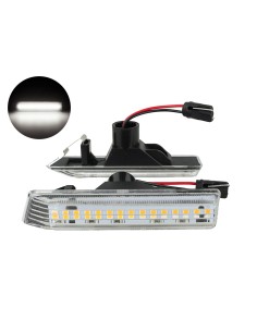 Kit Freccia Laterale a Led Side Marker Lente Trasparente Luce Bianco Per BMW E36 M3 X5 E53 OEM 344-1405