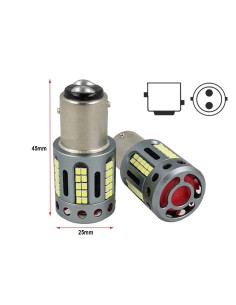Lampada Led BAY15D 1157 100% Canbus 12V 21/5W Effettiva Bianco 6000K Con Ventola In Testa
