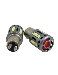 Lampada Led BAY15D 1157 100% Canbus 12V 21/5W Effettiva Bianco 6000K Con Ventola In Testa 2