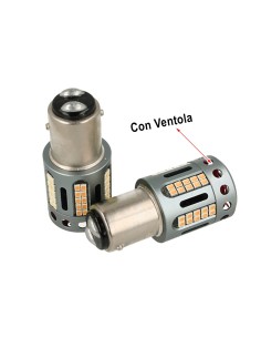 Lampada Led BAY15D 1157 100% Canbus 12V 21/5W Effettiva Colore Rosso Con Ventola In Testa 2