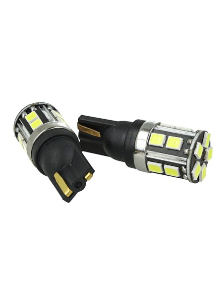 Lampada Led T10 W5W 100% Canbus  5W Reale 12V 24V No Errore Senza Polarit&agrave Bianco 6000K